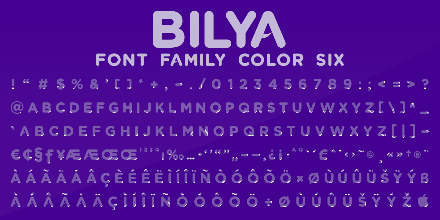 Bilya Layered OUTLINE Font preview